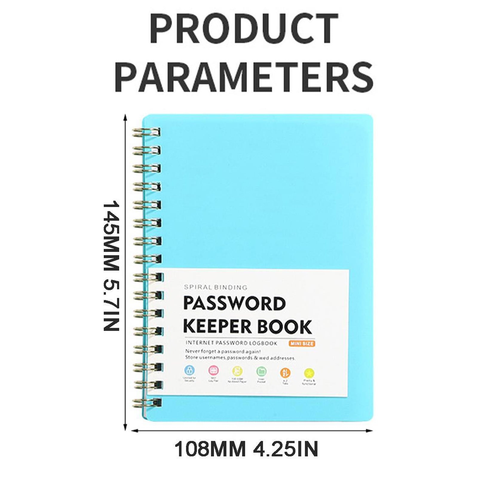 Password Book with alphabetical tabs. Internet Address Organizer Logbook. Small Pocket Password Keeper for V1189-LWWAL-20260401-05471