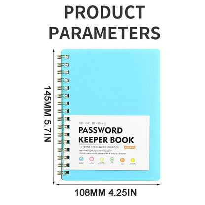 Password Book with alphabetical tabs. Internet Address Organizer Logbook. Small Pocket Password Keeper for V1189-LWWAL-20260401-05471