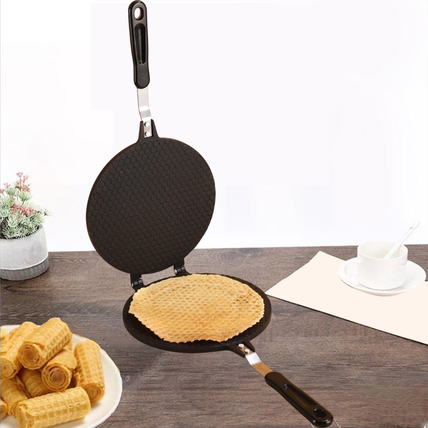 Waffle Maker,Baking pizzelle Maker,Quesadilla Maker ice Cream Cone Maker,Large Waffle Maker Cake pan,Mini V1189-LWWAL-20260401-05485