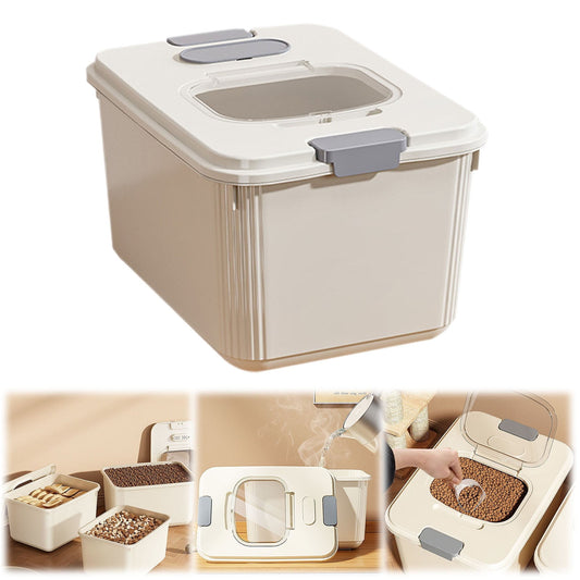 Airtight Pet Food Storage Container for Dog Cat Food Up to 10lbs Large Dry Food Bin with Measuring Cup Lids V1189-LWWAL-20260401-05495