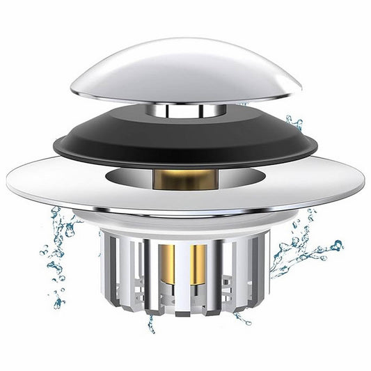 Universal Bath Drain Stopper and Cover, Bathtub Drain Stopper, Replaces Lift and Turn, Tip-Toe and Trip Lever V1189-LWWAL-20260401-05507