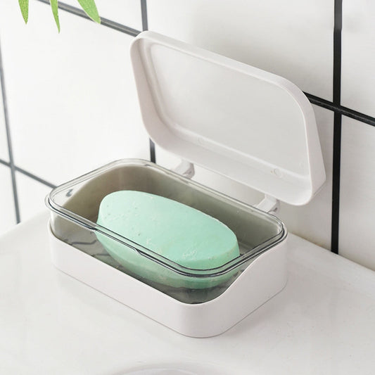 Bar Soap Holder Dish 1 Pack for Shower, Travel Soap Case with Lid for Gym, Camping Essentials, Travel Size V1189-LWWAL-20260401-05526