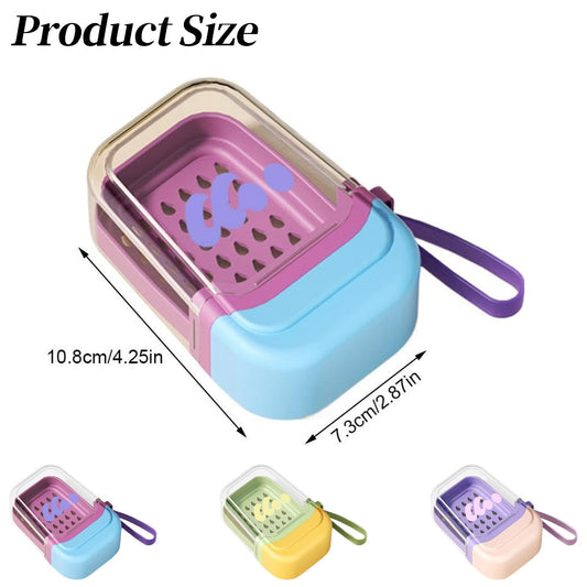 Bar Soap Holder Dish 1 Pack for Shower, Travel Soap Case with Lid for Gym, Camping Essentials, Travel Size V1189-LWWAL-20260401-05527