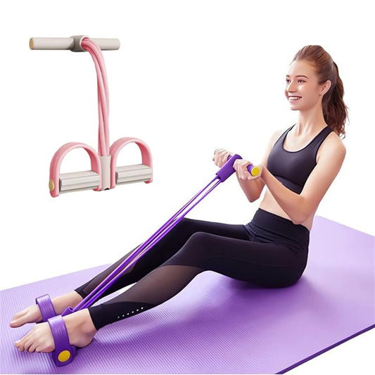 Clearance!4-Tube Pedal Puller Resistance Rope - Foot Pedal Resistance Band,Yoga Elastic Exercise Bands, for V1189-LWWAL-20260401-05529