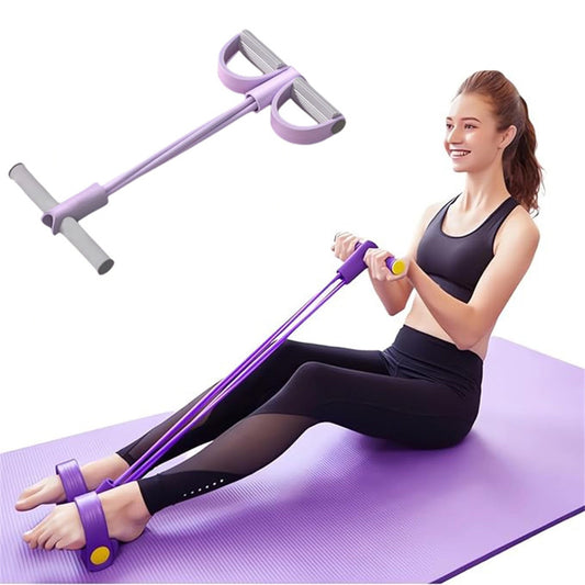 Clearance!4-Tube Pedal Puller Resistance Rope - Foot Pedal Resistance Band,Yoga Elastic Exercise Bands, for V1189-LWWAL-20260401-05530