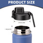 CGZQFEI Universal Water Bottle Lid Replacement - Black Nozzle Fit 12-42oz Stainless/Plastic Bottles V1189-LWWAL-20260401-05572