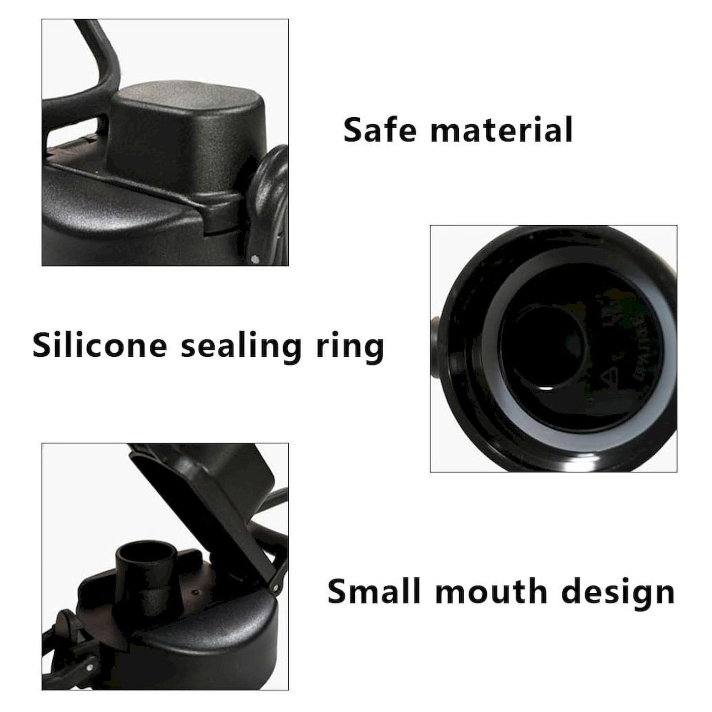 CGZQFEI Universal Water Bottle Lid Replacement - Black Nozzle Fit 12-42oz Stainless/Plastic Bottles V1189-LWWAL-20260401-05572
