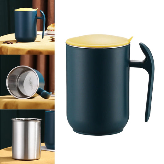 Spill-Proof Cup for Elderly, Stainless Steel Convalescent No-Spill Feeding Cup with Handle for Seniors & V1189-LWWAL-20260401-05601