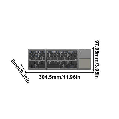 Tri-Folding Bluetooth Keyboard,Wireless Portable Foldable Bluetooth Keyboard for Travel, Keyboard with V1189-LWWAL-20260401-05617