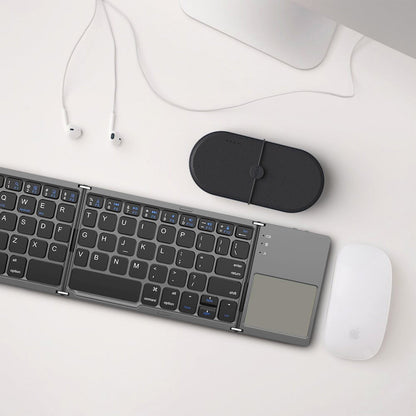 Tri-Folding Bluetooth Keyboard,Wireless Portable Foldable Bluetooth Keyboard for Travel, Keyboard with V1189-LWWAL-20260401-05617