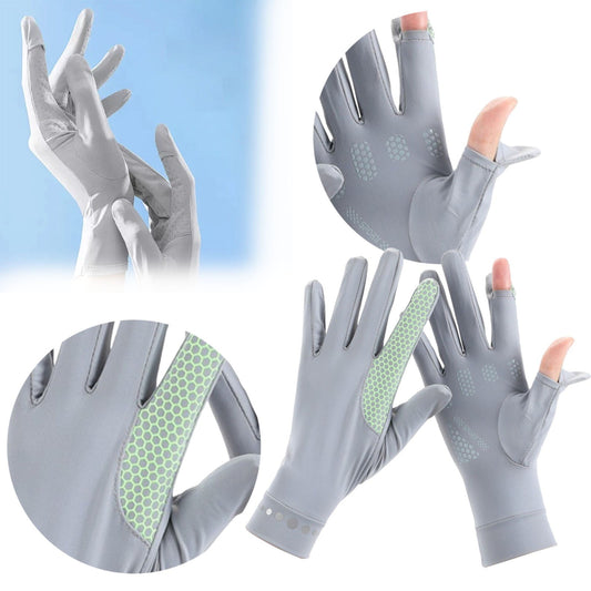 Mens Women Driving Gloves Summer UV Sun Protection Gloves Non-Slip Touchscreen Ice-Silk Sunblock Gloves for V1189-LWWAL-20260401-05630