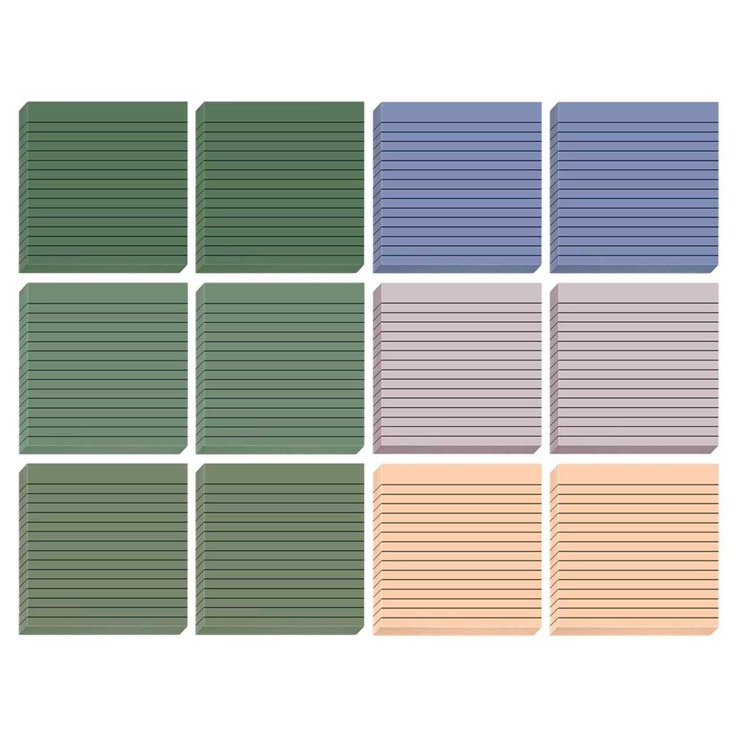 Lined Sticky Notes 3x3 Inches, Light Purple Black Ruled Self-Stick Pads, Easy to Post for Home, Office, V1189-LWWAL-20260401-05632