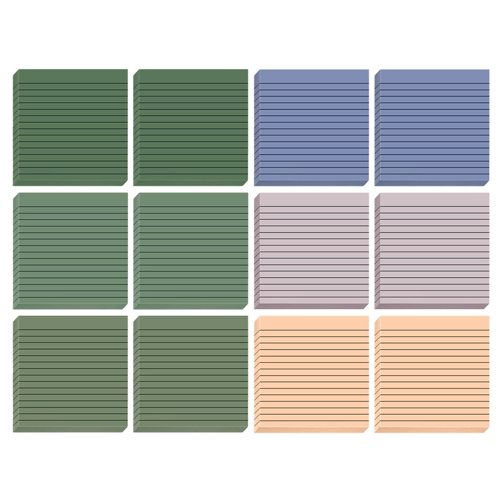 Lined Sticky Notes 3x3 Inches, Light Purple Black Ruled Self-Stick Pads, Easy to Post for Home, Office, V1189-LWWAL-20260401-05632