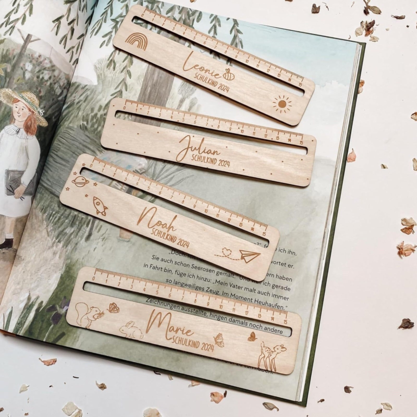 Wooden Reading Tracking Ruler, Reading Strips for Student, Text Guide Ruler for Students and Teachers, Tool V1189-LWWAL-20260401-05646