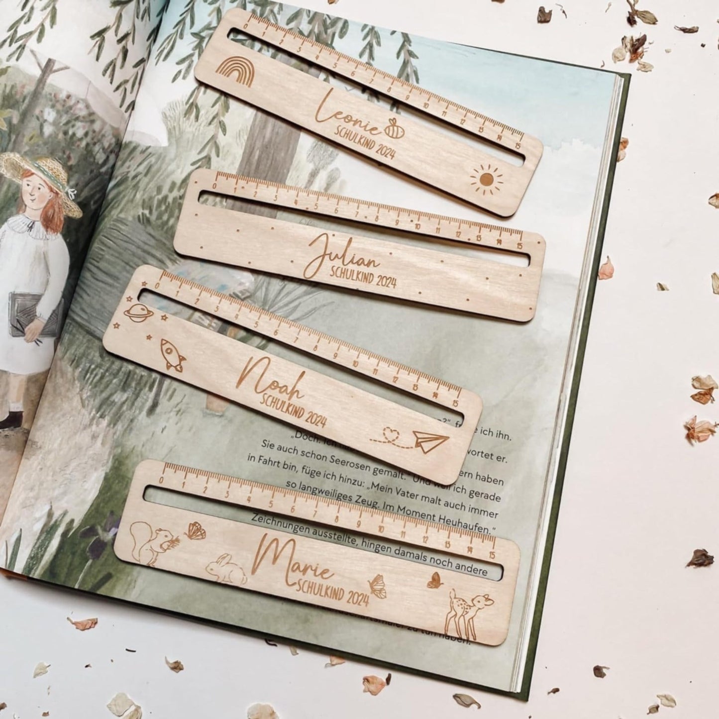 Wooden Reading Tracking Ruler, Reading Strips for Student, Text Guide Ruler for Students and Teachers, Tool V1189-LWWAL-20260401-05647