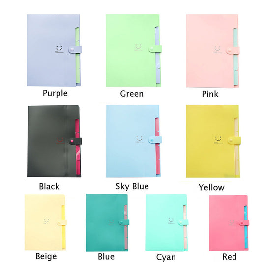 5 Pocket Accordion File Organizer - Letter Size Expanding Folder, Back to School Portable Document Manager V1189-LWWAL-20260401-05654