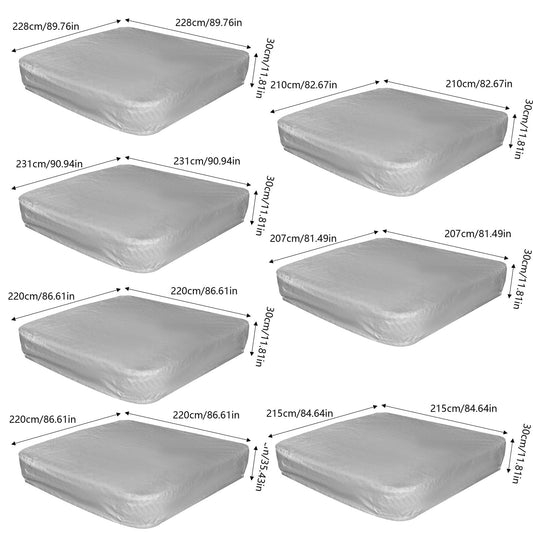 Square Hot Tub Cover - Outdoor Heavy Duty Protector for Patio Spas and Swimming Pools | Hard Covers For Hot V1189-LWWAL-20260401-05690