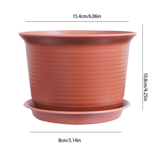 6 Inch Planter Nursery Pots, Plastic Planters Pots for Plants Flower Transplanting with Drainage Holes and V1189-LWWAL-20260401-05698