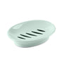 Oval Plastic Soap Dish - Double Compartment Drain Tray| Bathroom & Kitchen Soap Holder for Face & Body Soap | V1189-LWWAL-20260401-05714