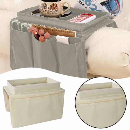 Sofa Armrest Organizer with Cup Holder - TV Remote Holder for Recliner & Couch | Armchair Caddy with Storage V1189-LWWAL-20260401-05717