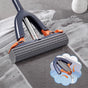 Sponge Mop with Roller Wringer Self Squeezing Floor Cleaner No Hand Contact Thickened Rubber Head for Tile V1189-LWWAL-20260401-05765