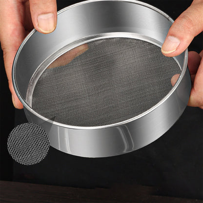 Stainless Steel Flour Sieve Filter - Ultra Fine Baking Mesh Sifter for Powder, Cocoa - Ergonomic Handle, Easy V1189-LWWAL-20260401-05787