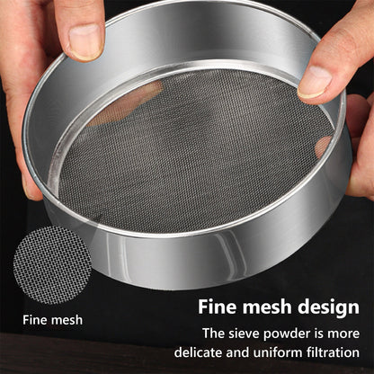 Stainless Steel Flour Sieve Filter - Ultra Fine Baking Mesh Sifter for Powder, Cocoa - Ergonomic Handle, Easy V1189-LWWAL-20260401-05787