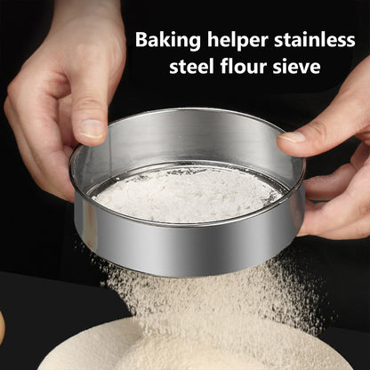 Stainless Steel Flour Sieve Filter - Ultra Fine Baking Mesh Sifter for Powder, Cocoa - Ergonomic Handle, Easy V1189-LWWAL-20260401-05787