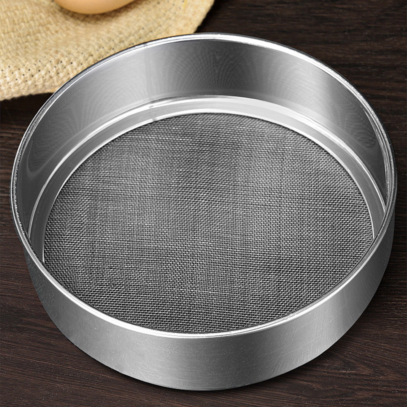 Stainless Steel Flour Sieve Filter - Ultra Fine Baking Mesh Sifter for Powder, Cocoa - Ergonomic Handle, Easy V1189-LWWAL-20260401-05787