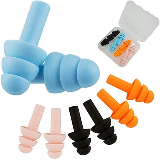4 Pairs Swimming Ear Plugs for Adults Kids, Waterproof Silicone Surf Pool Diving Accessories Noise Reduction V1189-LWWAL-20260401-05788