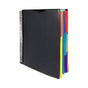 Spiral Binder Project Organizer - 6/12 Pockets with Assorted Tabs, Tear Poly Material, 1/3 Cut Tabs, Letter V1189-LWWAL-20260401-05794