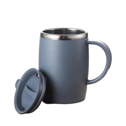 17oz Double Wall Insulated Desk Mug with Lid and Handle, Stainless steel Reusable Cup, Spill-Proof, Microwave V1189-LWWAL-20260401-05798