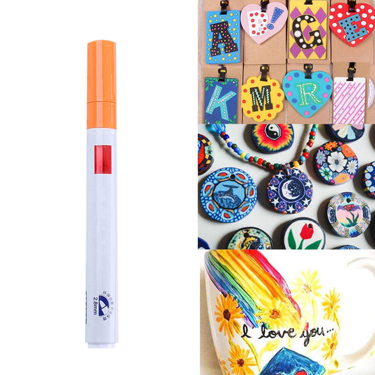 12-Color Oil-Based Paint Pens,Permanent Paint Markers with Quick-Dry & Waterproof Formula, for Rock, Glass, V1189-LWWAL-20260401-05803