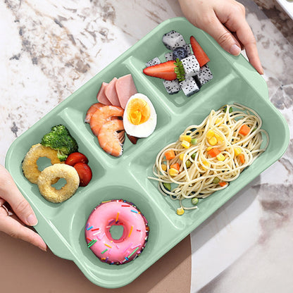 Unbreakable Divided Reusable Plastic Lunch Tray with 6 Compartments, Large Portion Control Plate for Adults, V1189-LWWAL-20260401-05815