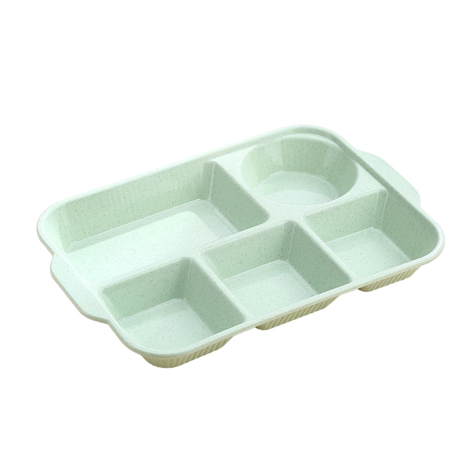 Unbreakable Divided Reusable Plastic Lunch Tray with 6 Compartments, Large Portion Control Plate for Adults, V1189-LWWAL-20260401-05815