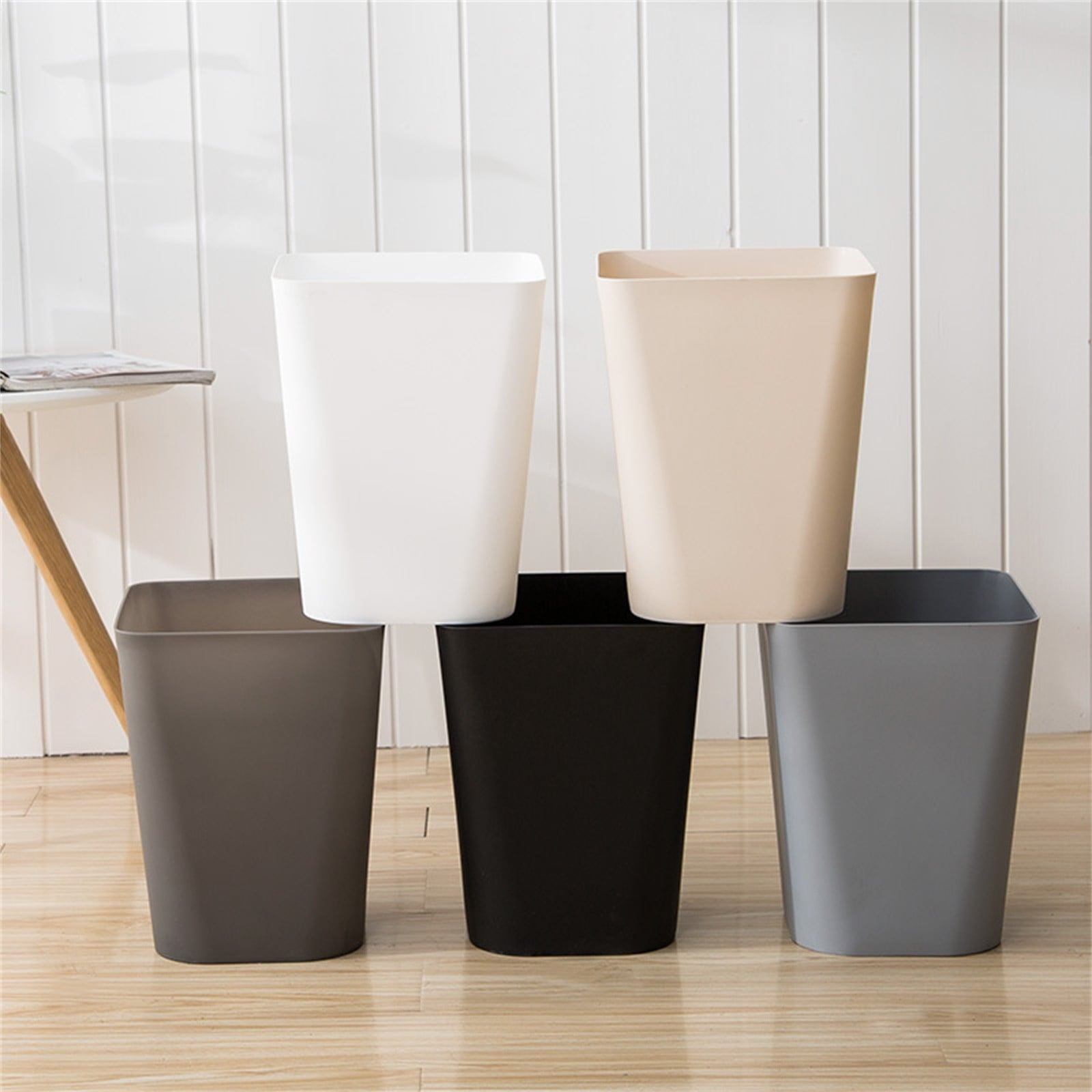 1.6 Gallon Small Trash Can, Heavy Duty Bathroom Wastebasket, Plastic Garbage Can for Kitchen Office Bathroom V1189-LWWAL-20260401-05817