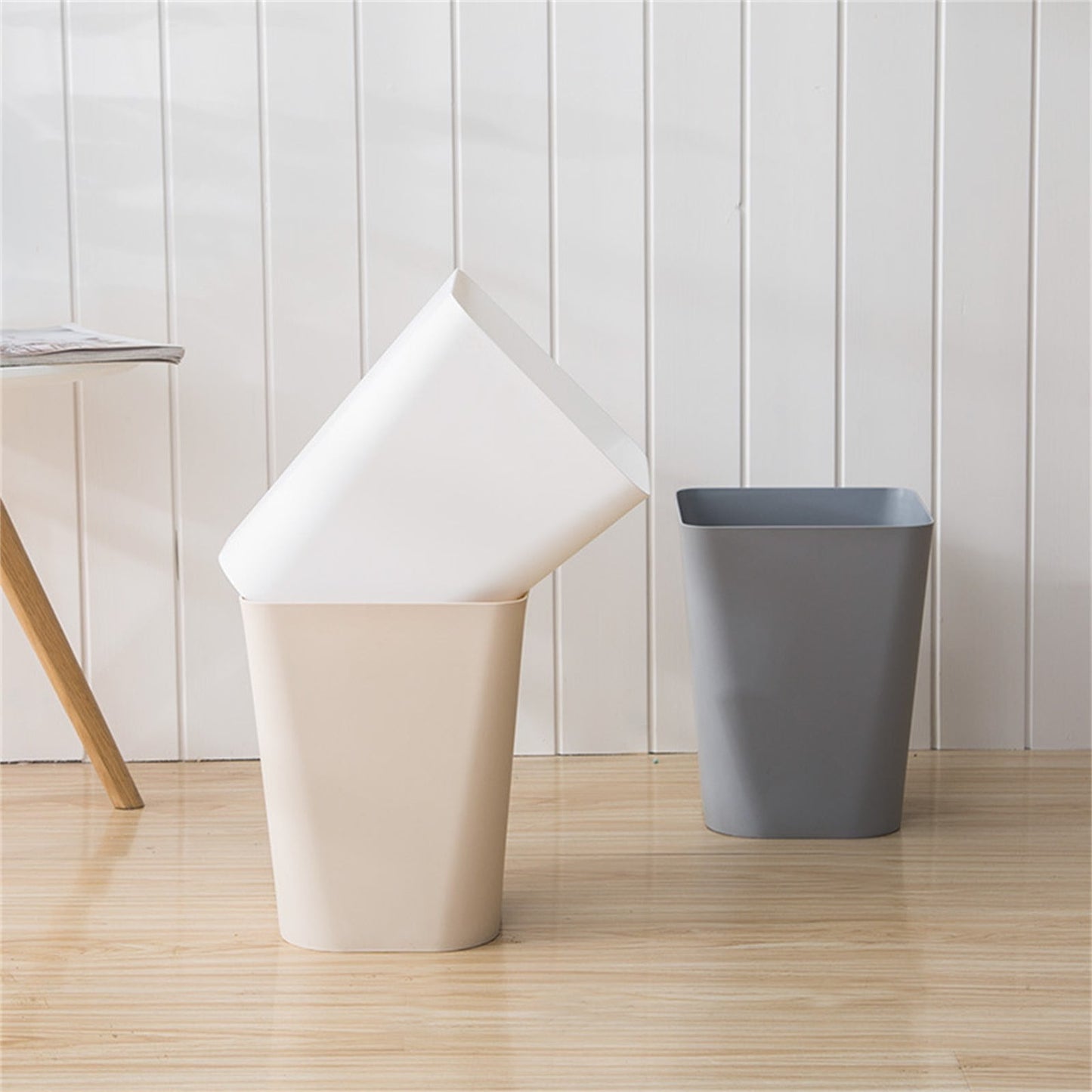 1.6 Gallon Small Trash Can, Heavy Duty Bathroom Wastebasket, Plastic Garbage Can for Kitchen Office Bathroom V1189-LWWAL-20260401-05817