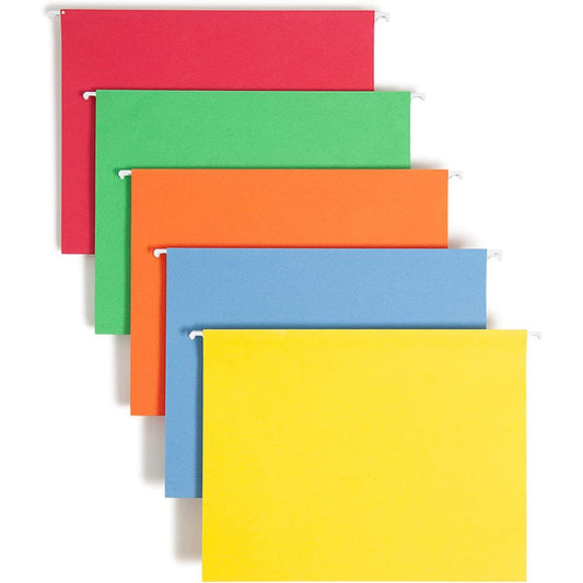 Hanging File Folders, Letter Size with 1/5-Cut Adjustable Tabs, 5 Colors - File Folder Organizer for Filing V1189-LWWAL-20260401-05833