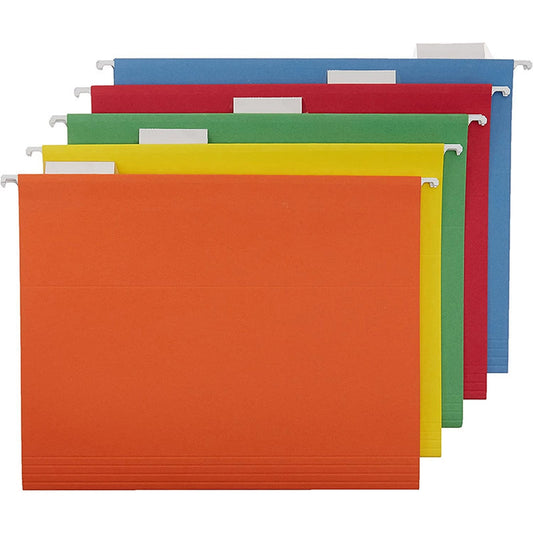 Hanging File Folders, Letter Size with 1/5-Cut Adjustable Tabs, 5 Colors - File Folder Organizer for Filing V1189-LWWAL-20260401-05833