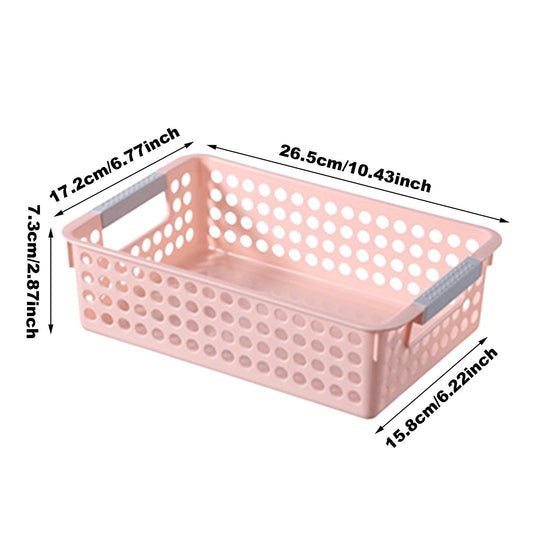 A4 Paper Trays with Grip Handles, 10.43x6.77x2.87"Heavy Duty Book Baskets for Library, Drawers, Office, Home, V1189-LWWAL-20260401-05835