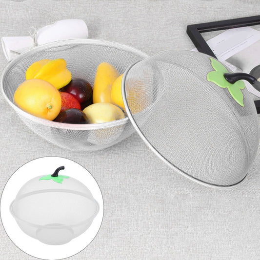 Fruit Basket with Lid Mesh, Apple Shaped Fruit Bowl Cover, Protective Holder Countertop Metal Wire Against V1189-LWWAL-20260401-05863