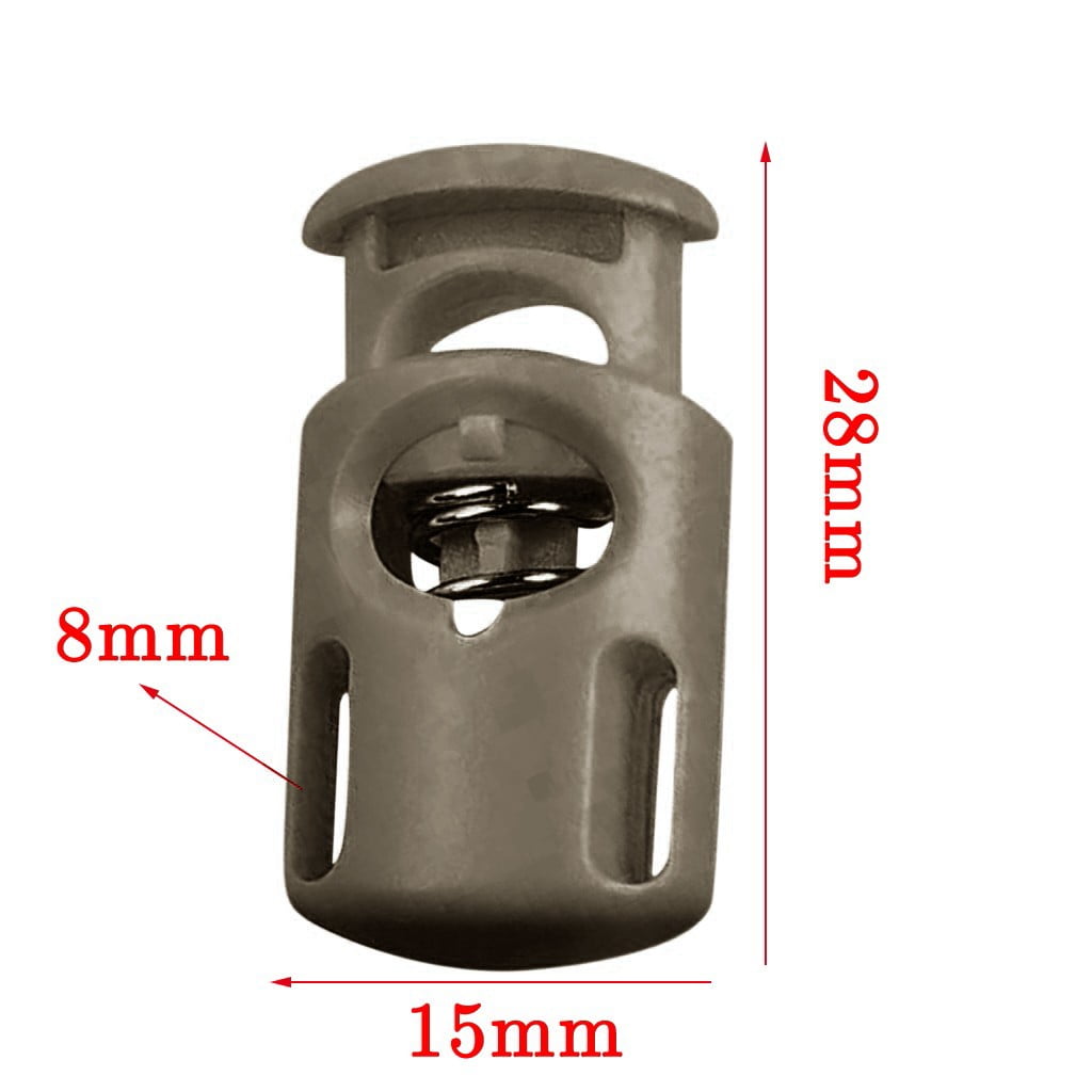 10 PCS Plastic Spring Cord Locks for Drawstring, Paracord Toggle Stopper Clasp Elastic Shoeslace Lock V1189-LWWAL-20260401-05883