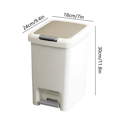 Step On Trash Can with Lid 8L Kitchen Bathroom Waste Bin Foot Pedal Stainless Steel Touchless Garbage Bin V1189-LWWAL-20260401-05891