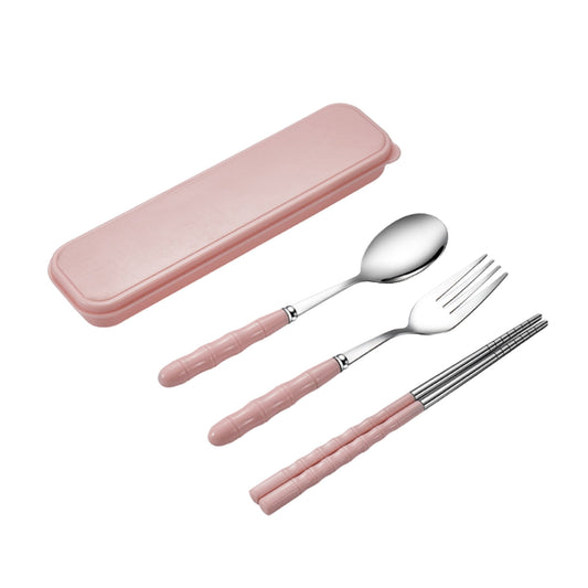 Stainless Steel Portable Cutlery Set with Case - Spoon Fork Chopsticks Utensil Kit for Office School Picnic V1189-LWWAL-20260401-05911