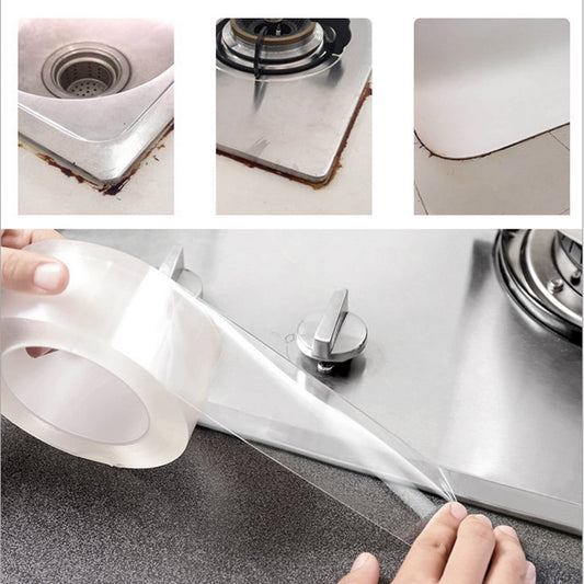 Clear Caulk Tape,Waterproof Self Adhesive Caulk Strip Bathtub Sealant Tape, Sealing Strip Oil Proof Bathroom V1189-LWWAL-20260401-05958