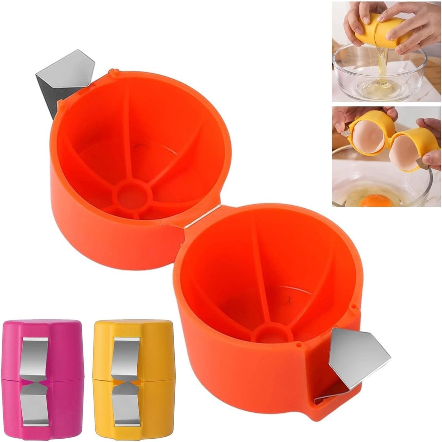 Egg Cracking Tool for Raw Eggs, Efficient Egg Shell Opener Handheld Egg Peeler Tool Egg Cracker Separator V1189-LWWAL-20260401-05965