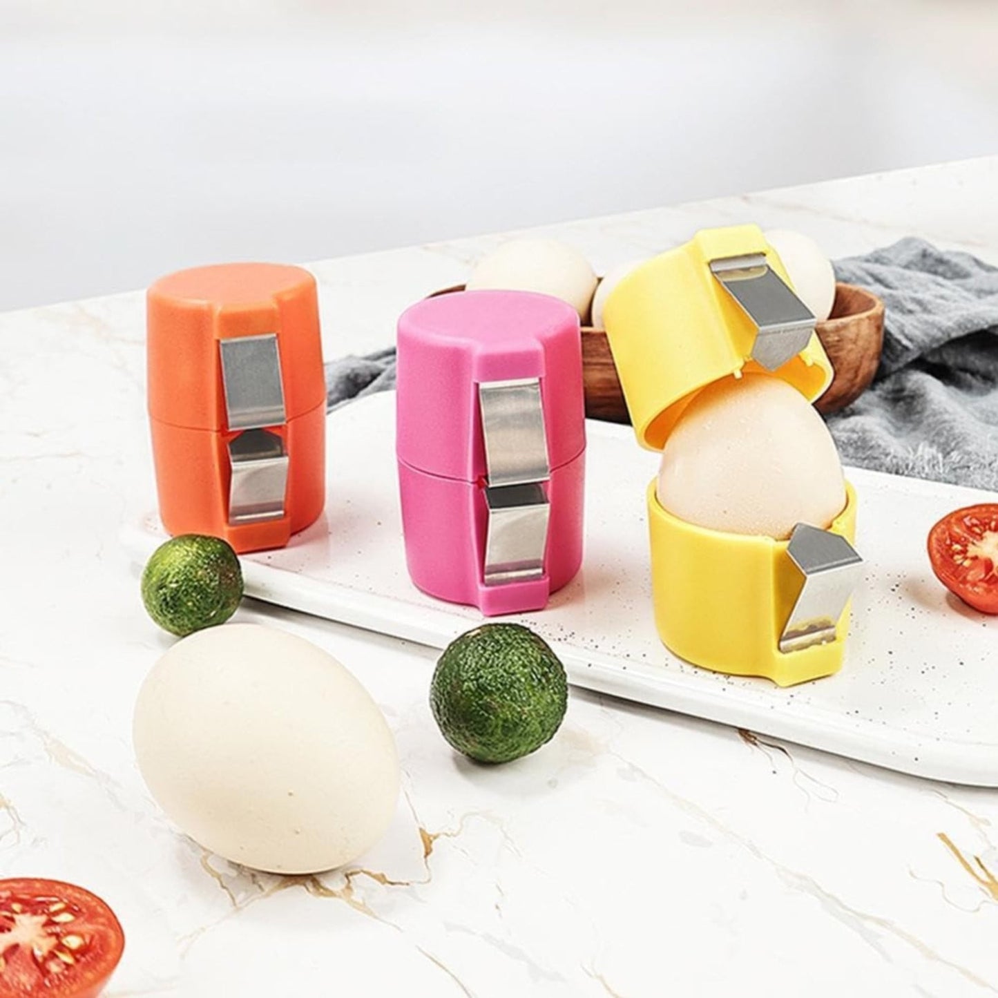 Egg Cracking Tool for Raw Eggs, Efficient Egg Shell Opener Handheld Egg Peeler Tool Egg Cracker Separator V1189-LWWAL-20260401-05965