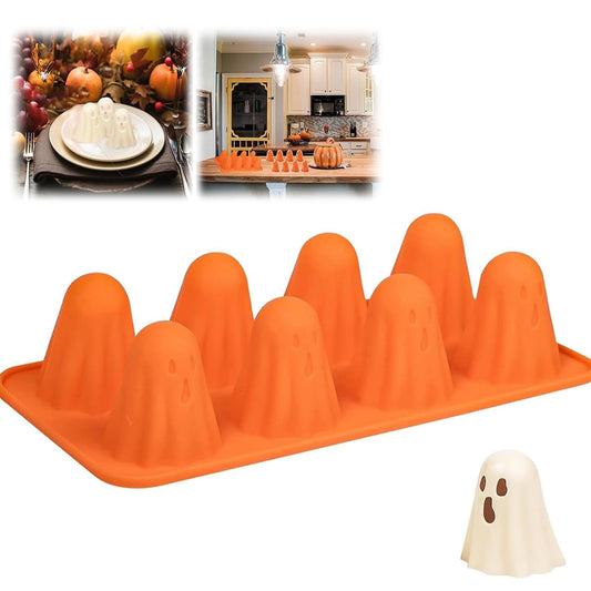 3D Ghost Silicone Molds, Halloween Silicone Baking Molds, Ghost Chocolate Candy Mold for Halloween Party V1189-LWWAL-20260401-05975