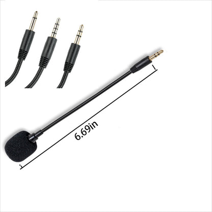 Headset Microphone 3.5mm Plug, Black Headset Microphone Adjustable 360 Degrees Bendable Jack Headphone V1189-LWWAL-20260401-05979