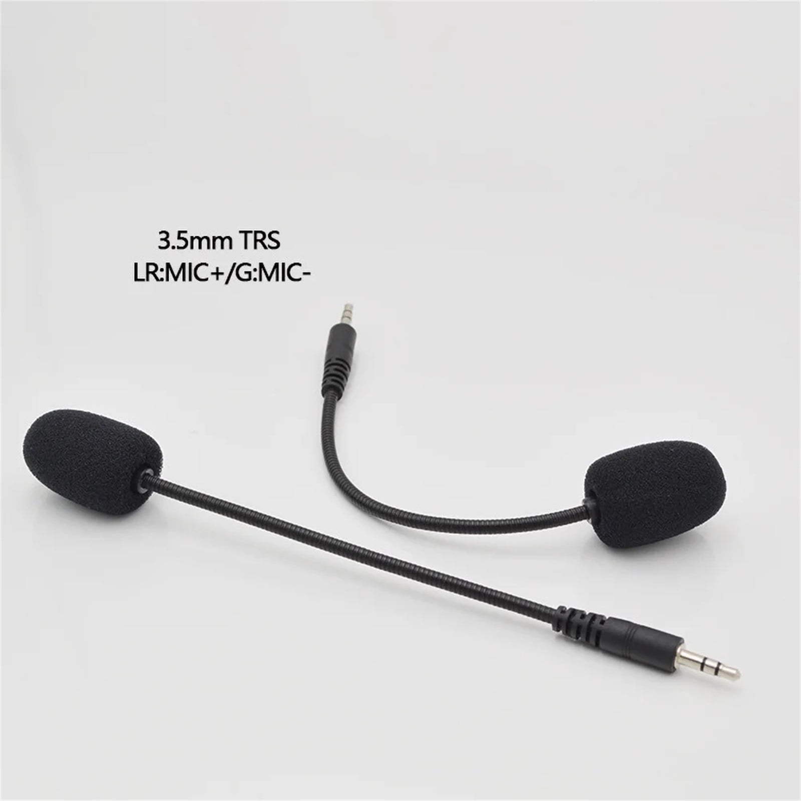Headset Microphone 3.5mm Plug, Black Headset Microphone Adjustable 360 Degrees Bendable Jack Headphone V1189-LWWAL-20260401-05979